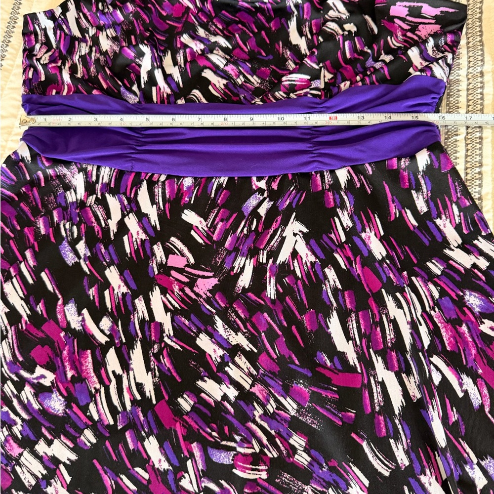 Perceptions Purple And Black Patterned Sleeveless… - image 6